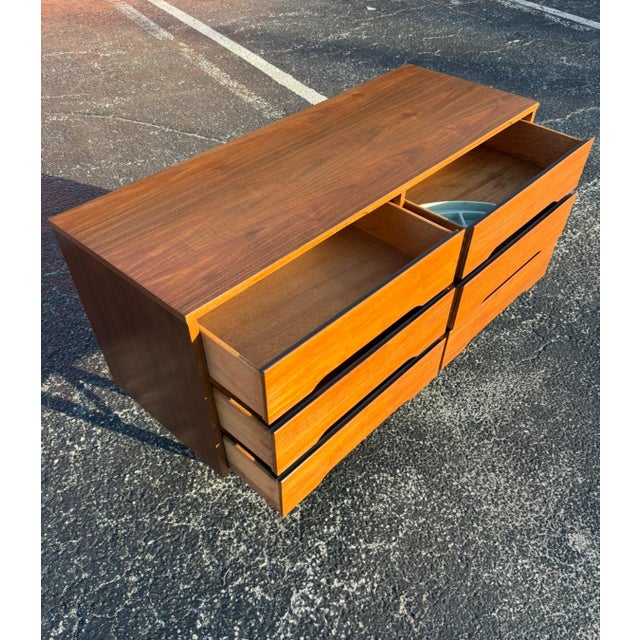 Wood Mid 20th Century Fully-Refinished Mid Century Stanley Sixer For Sale - Image 7 of 8