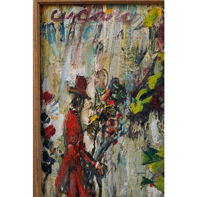 Mid-Century Modern Vintage Mid Century Figurative Painting by Pascal Cucaro For Sale - Image 3 of 13