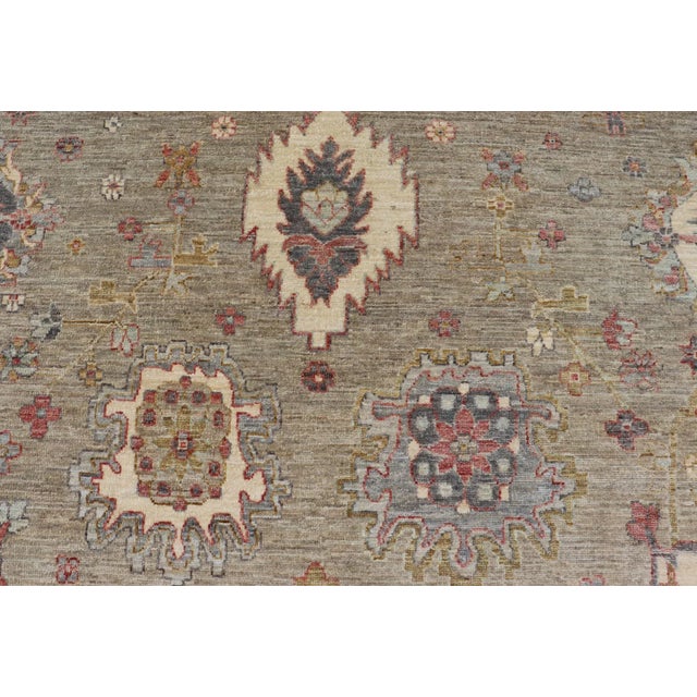 Taupe Large All-Over Designed Tabriz by Keivan Woven Arts 10'0 X 13'8 For Sale - Image 8 of 12