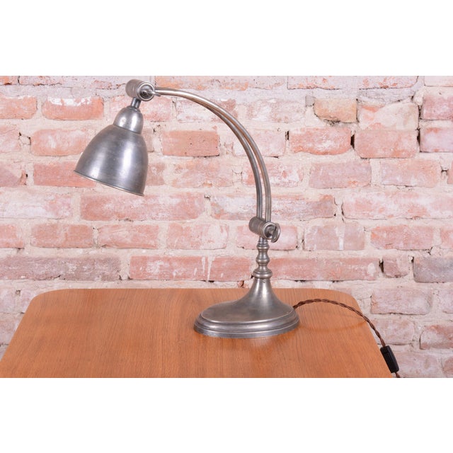 1920s Art Deco Table Lamp in Chrome-Plated Steel, France, 1920s For Sale - Image 5 of 14