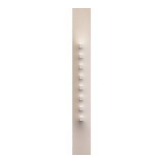 Light Itbf-9101 - Tall Narrow Contemporary Mixed Media 3d Wall Sculpture on Canvas and Wood Structure by Len Klikunas For Sale