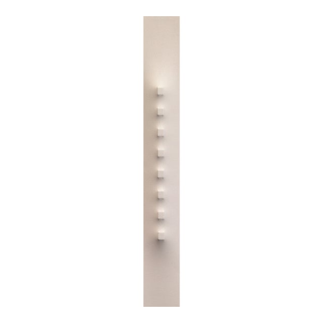 Light Itbf-9101 - Tall Narrow Contemporary Mixed Media 3d Wall Sculpture on Canvas and Wood Structure by Len Klikunas For Sale