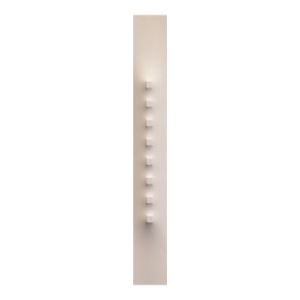 Light Itbf-9101 - Tall Narrow Contemporary Mixed Media 3d Wall Sculpture on Canvas and Wood Structure by Len Klikunas