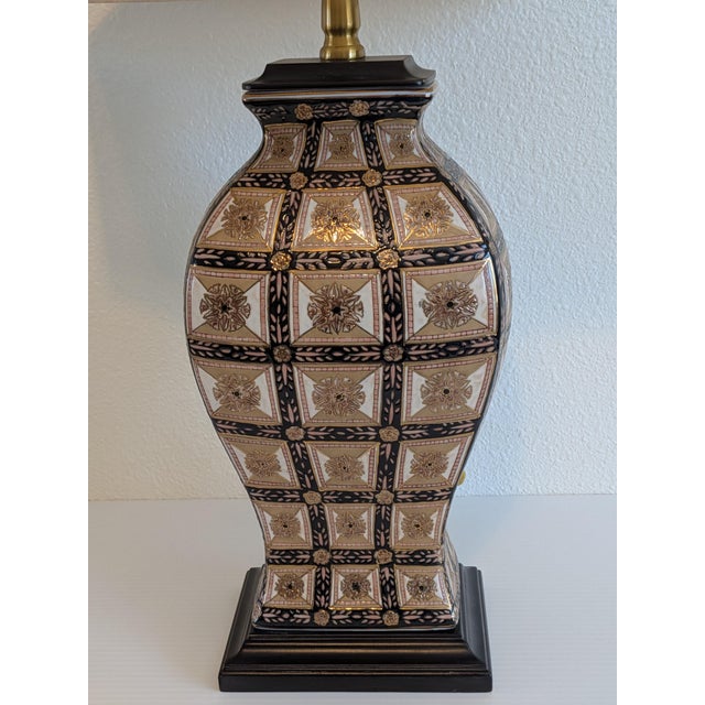 1980s Pair Vintage Bombay Company Baroque / Asian Style Lamps For Sale - Image 5 of 6