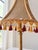 Antique Ornate Table Lamp With Embroidered Tassel Shade, Carved Decorative Base & Ribbed Glass Accent, Traditional French Style For Sale - Image 4 of 12