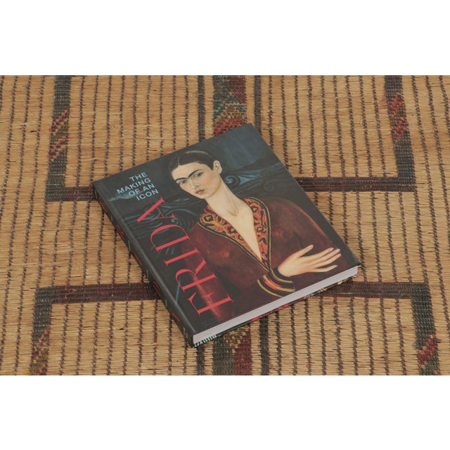 Tribal Vintage Moroccan Tuareg Mat With Bold Tribal Designs in Beige & Red - Rug & Kilim For Sale - Image 3 of 9