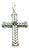 1990s David Yurman Black Diamond Cross Pendant Sterling Silver Estate For Sale