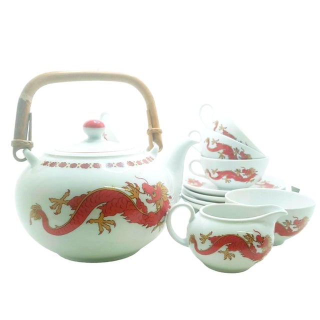 Bavarian Porcelain Dragon Tea Service, 1960s, Set of 15 For Sale - Image 13 of 13