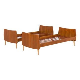 Mid-Century Danish Teak Beds, 1950s, Set of 2 For Sale