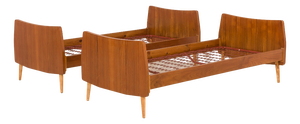 Mid-Century Danish Teak Beds, 1950s, Set of 2