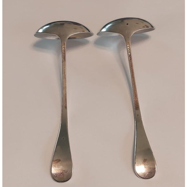American Two Vintage American Sterling Silver Small Ladles, Attributed to Watson Company, Momogrammed For Sale - Image 3 of 5