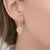 Vintage Inspired Pink Quartz and Colorless Topaz Drop Earrings Silver, Gold, A Pair For Sale - Image 6 of 6