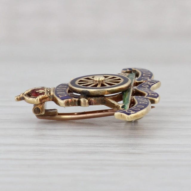 Royal Regiment Canadian Artillery Pin 14k Gold Ubique Quo Fas et Gloria ...
