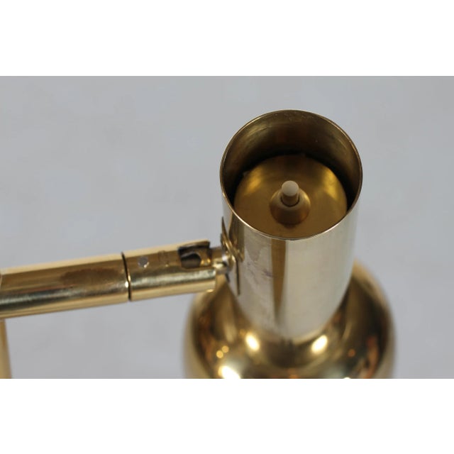 Metal Scandinavian Brass and Lacquered Floor Lamp with Adjustable Shades, 1970s For Sale - Image 7 of 12