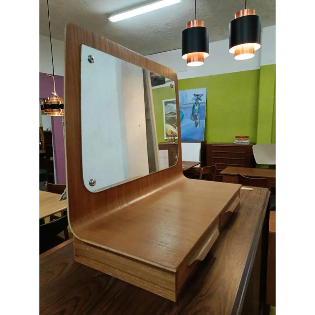 1950s Vintage Danish Hanging Mirror by Johannes Andersen, 1950s For Sale - Image 5 of 6