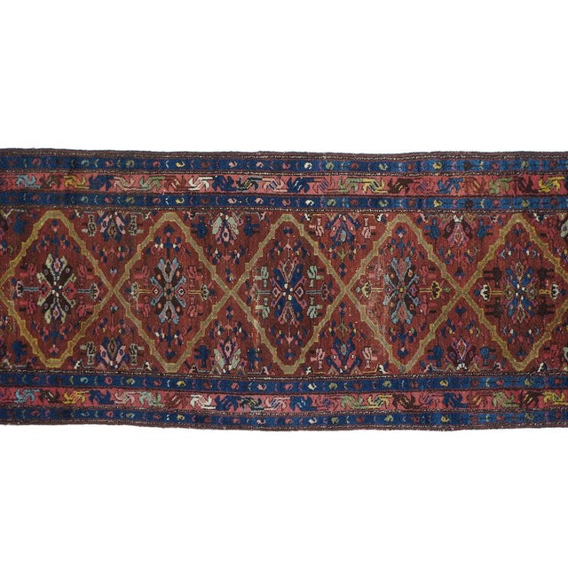 Antique Karajeh Heriz Rug 3'0'' X 9'7'' For Sale - Image 4 of 9