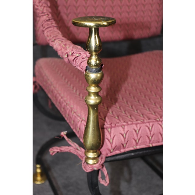 1940s Pair of Italian Made Brass and Steel Savonarola Armchairs C. 1940 For Sale - Image 5 of 5