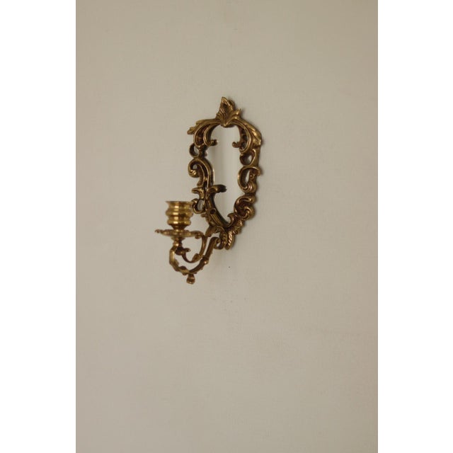 Mid-Century Modern Swedish Brass Sconces with Mirrors, Set of 2 For Sale - Image 11 of 16