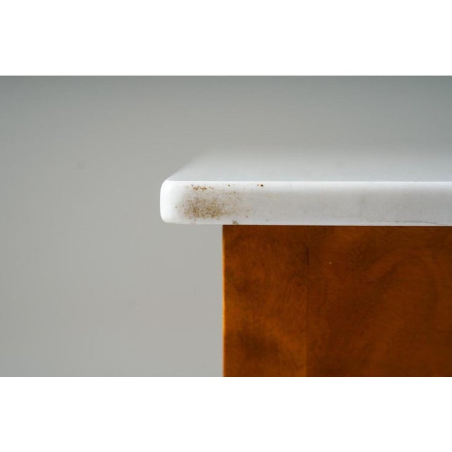 Swedish Birch and Marble Bedside Tables, 1930s, Set of 2 For Sale - Image 16 of 17