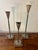 Mid-Century Modern Vintage American Studio Sculptural Brutalist Steel and Bronze Candlesticks For Sale - Image 3 of 7