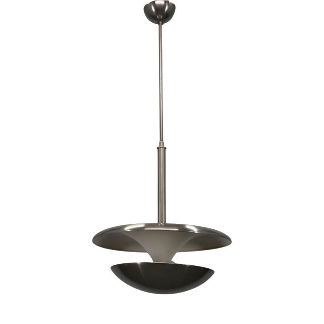 Bauhaus Nickel Pendant Light by Franta Anyz for Ias, 1920s For Sale