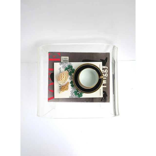 Lucite Waterfall Table Stool Bench For Sale - Image 9 of 12