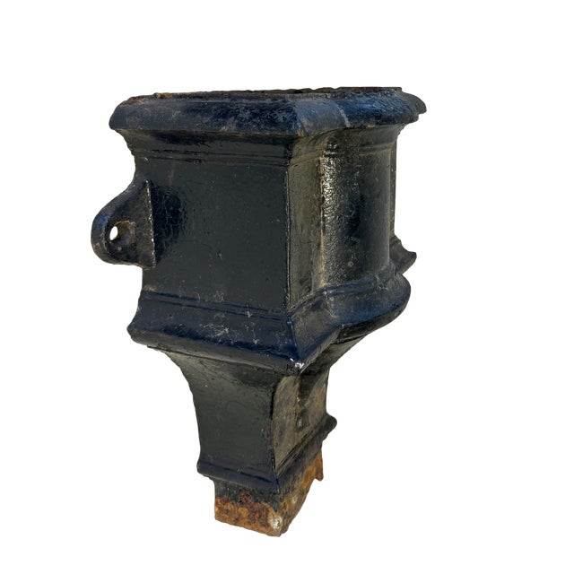 Late 19th Century Victorian English Cast Iron Rainwater Hopper Wall Planter For Sale - Image 5 of 9