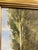 Gold Robert Maione (American, 1932-1987) Original Signed and Framed Oil Painting on Canvas Titled 'Wooded Road by a River' C1976 For Sale - Image 8 of 18