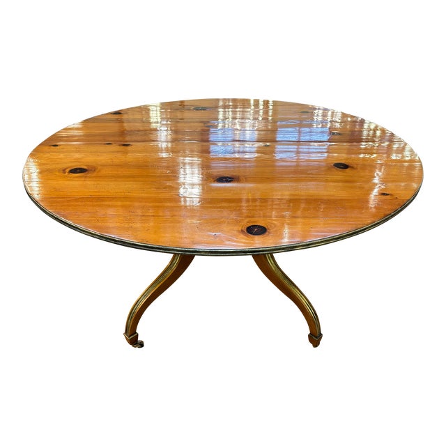Baker Round Pine Table Chairish