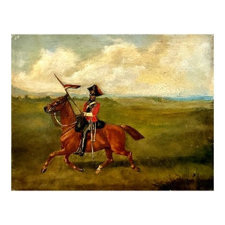 19th Century Portrait of a British Cavalry Officer For Sale