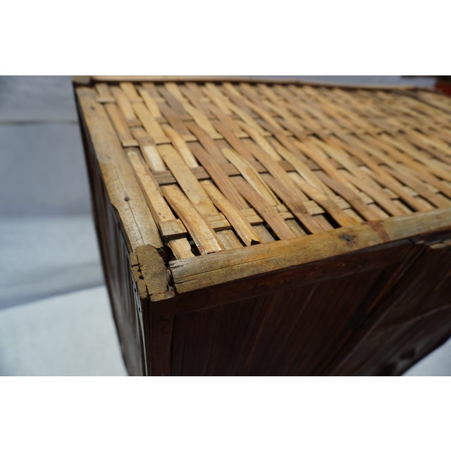 Antique Split Bamboo Cabinet For Sale - Image 12 of 16