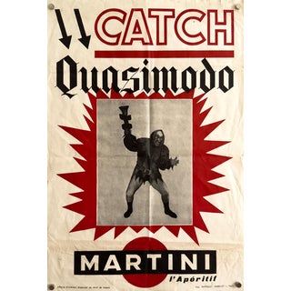 Catch Quasimodo Wrestling Poster, 1960s For Sale