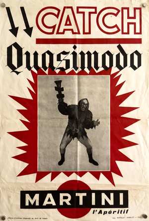 Catch Quasimodo Wrestling Poster, 1960s