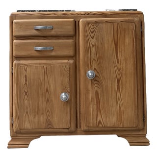 Art Deco Sideboard in Pitch Pine, 1940s For Sale
