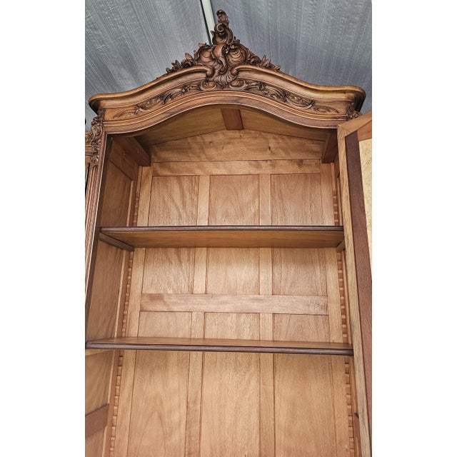 Late 19th Century French Armoire, Rococo, Louis XV Style, Mirrored Doors For Sale - Image 15 of 18