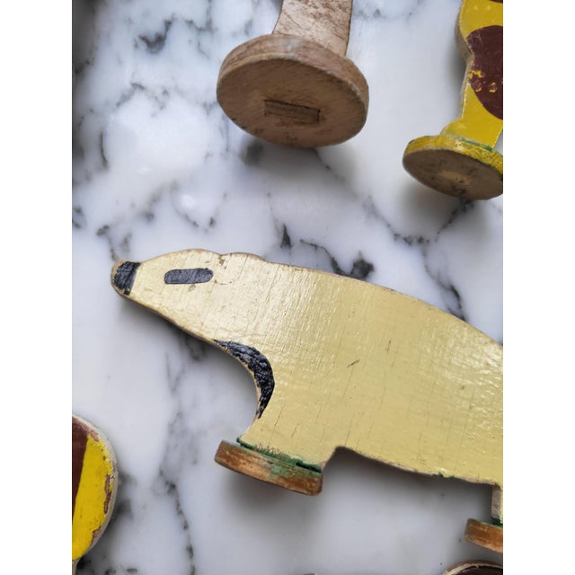 Vintage Wooden Folk Art Animals, 1950s, Set of 20 For Sale - Image 9 of 16