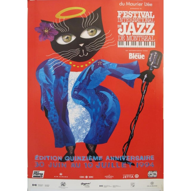 1994 Original Vintage Poster - Montreal International Jazz Festival - Yves Archambault For Sale
