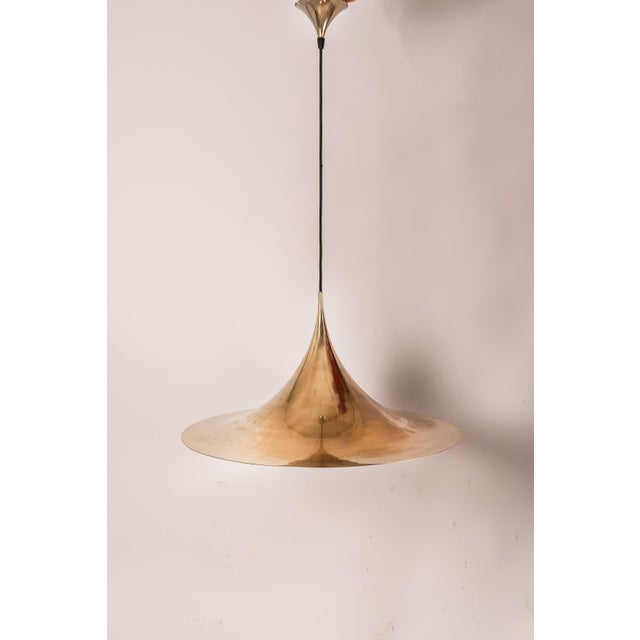 Semi-Large Gold Ceiling Lamp by Claus Bonderup & Torsten Thorup for Fog & Mørup, 1970s For Sale - Image 11 of 11