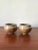 Vintage Studio Signed Pottery Drippy Glaze Tea Cup or Bowls - Pair For Sale - Image 9 of 10