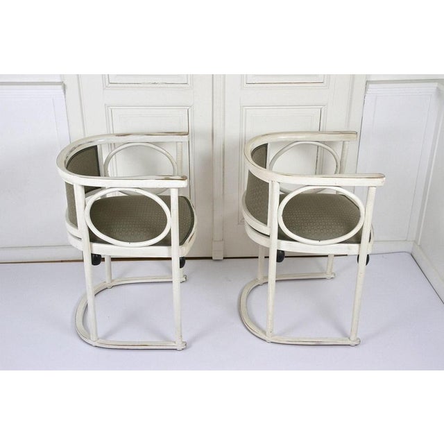 Wood Antique Art Nouveau Armchairs by Josef Hoffmann, 1905, Set of 2 For Sale - Image 7 of 15