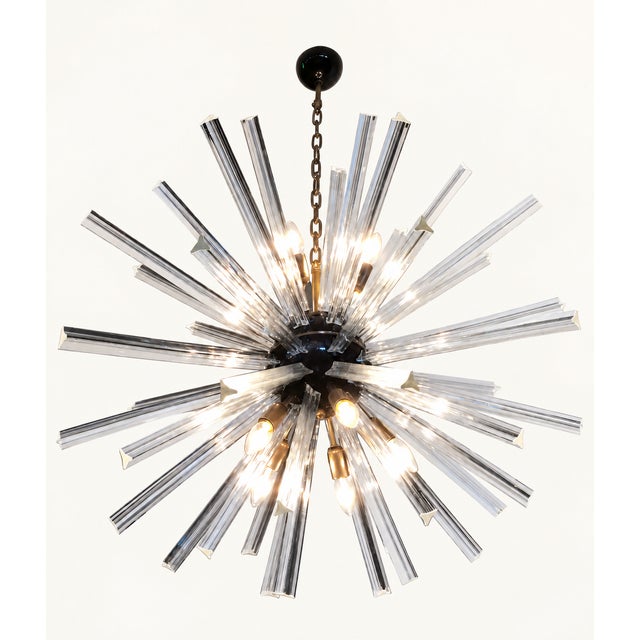 Sputnik Light with 50 Clear Glass Prisms from Justfurnituress SRL For Sale - Image 4 of 10