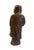 2000 - 2009 Vintage Chinese Wood Brown Golden Monk Figure For Sale - Image 5 of 7