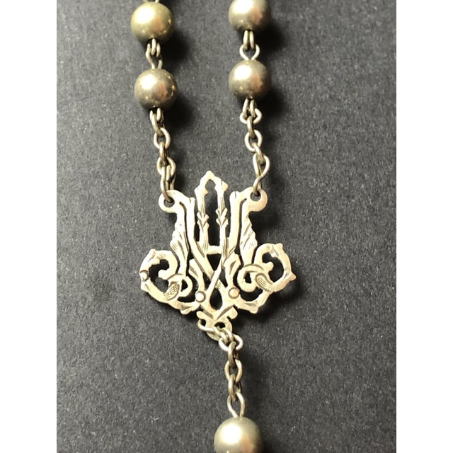 19th Century Antique Silver Rosary, 1890 For Sale - Image 5 of 11