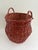 American Large Antique Red Painted Splint Basket With Handles, C. 1880–1920 For Sale - Image 3 of 10