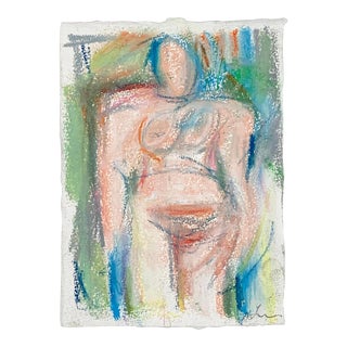 Woman in Pastel, 10 X 8 on Paper For Sale