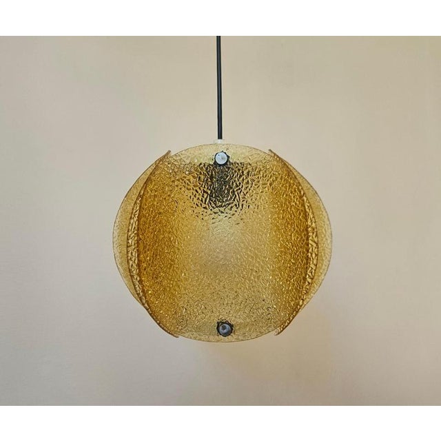 Mid-Century Glass Pendant Lamp, Germany, 1960s For Sale - Image 6 of 15