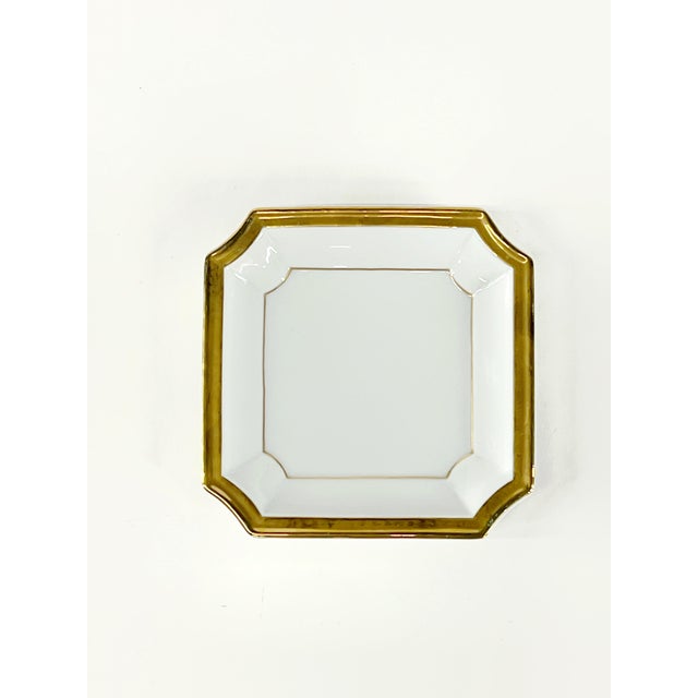 1990s Vintage Classic Porcelain Trinket Dish by Andrea by Sadek 8.25" X 8.25" X 1.25" For Sale - Image 5 of 8