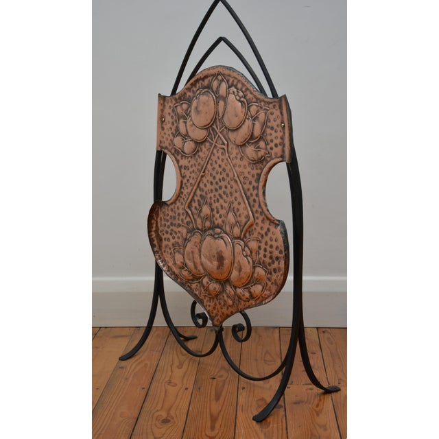 Arts and Crafts Fire Screen, 1890 For Sale - Image 9 of 14