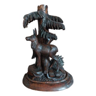 Black Forest Deer Vase, 1920s For Sale