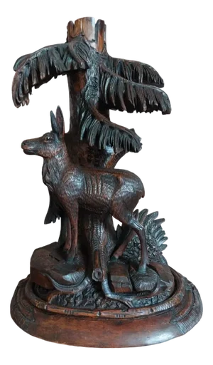 Black Forest Deer Vase, 1920s
